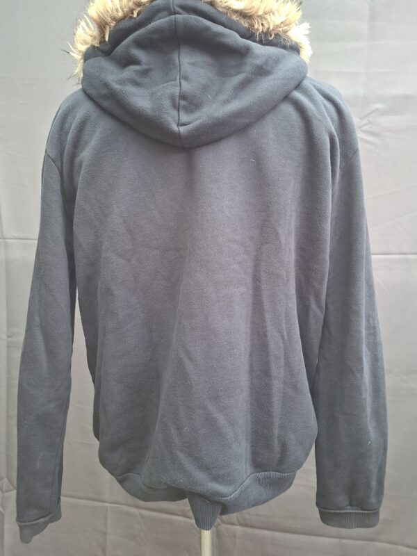 Cipo and Baxx hoodie vest marineblauw sherpa voering nep bont capuchon maat XXL