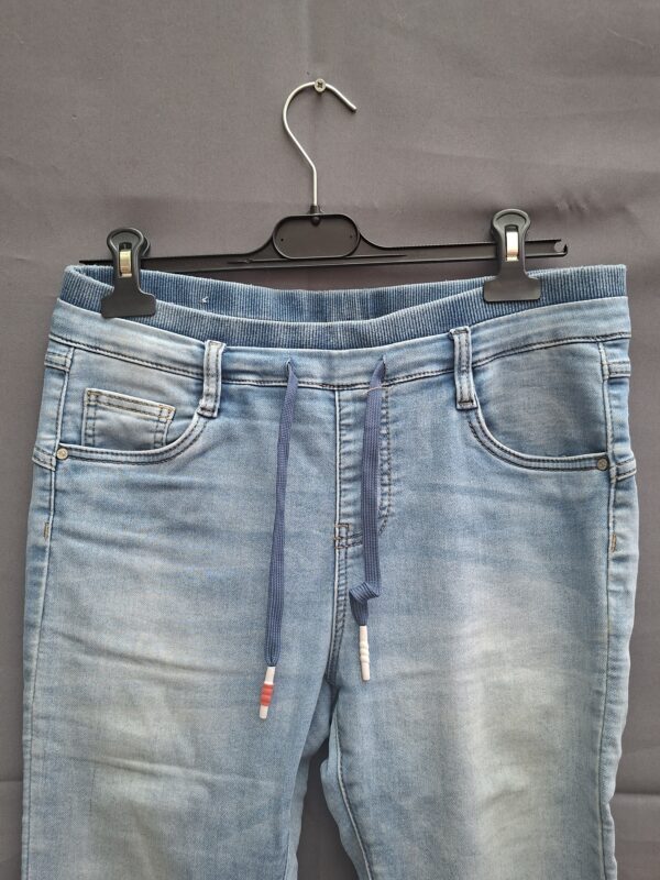 Jewelly jogger jeans lichtblauw elastische tailleband slim fit maat M/38