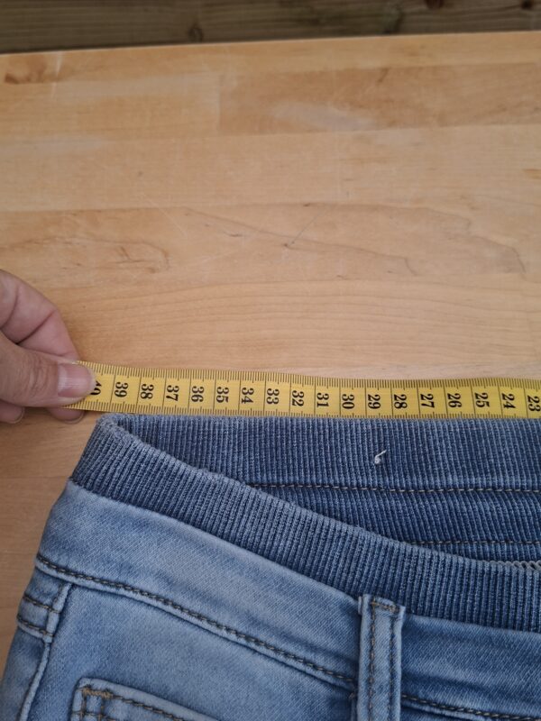 Jewelly jogger jeans lichtblauw elastische tailleband slim fit maat M/38