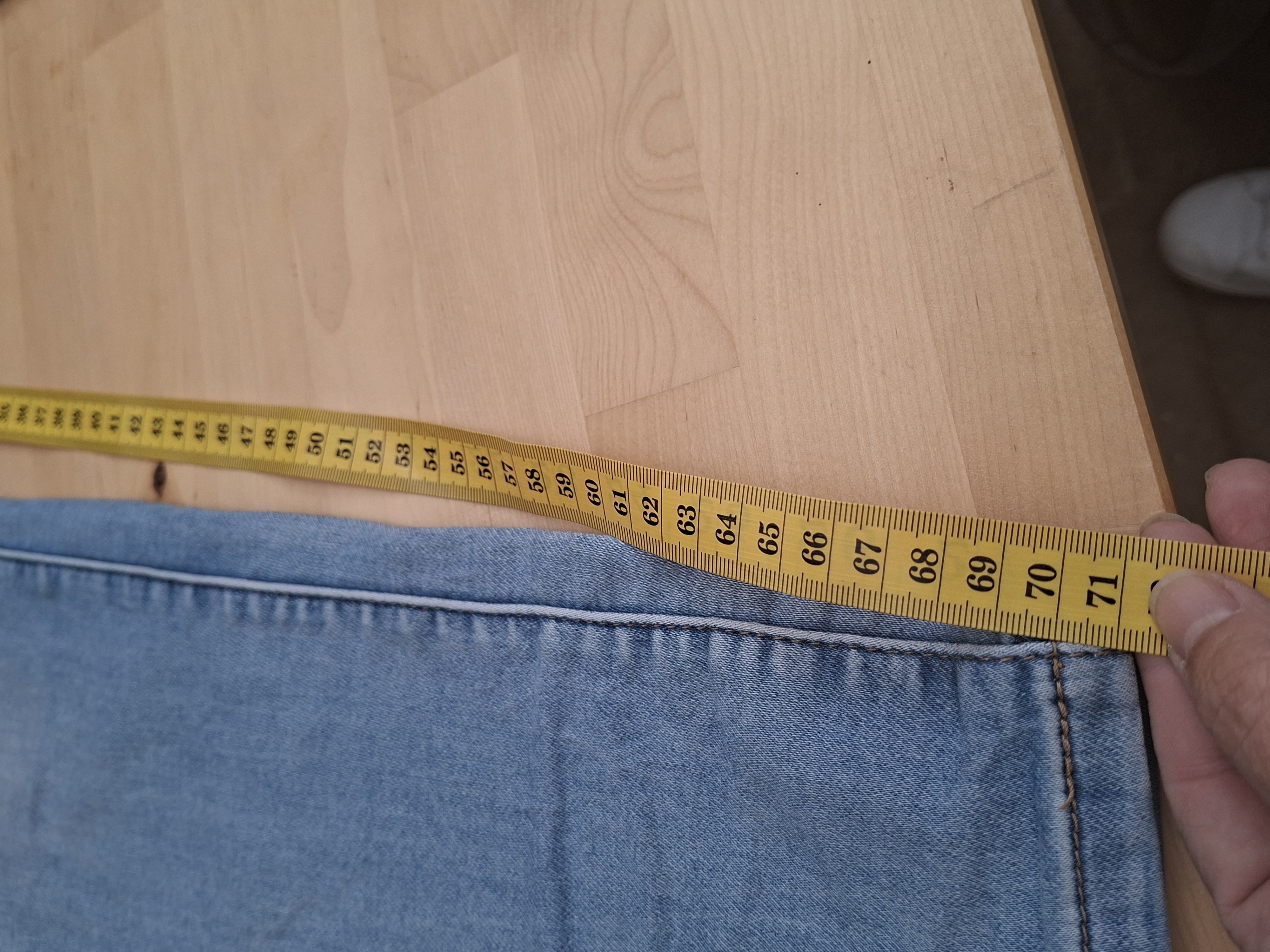 Jewelly jogger jeans lichtblauw elastische tailleband slim fit maat M/38