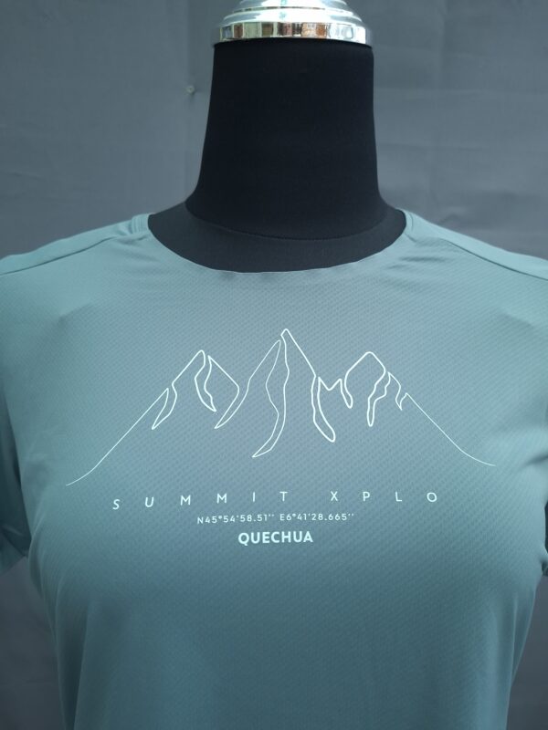 Quechua MH500 wandel t-shirt olijfgroen Summit Xplo print dames maat L