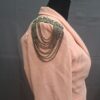 Drole de Copine Paris blazer zalm met zilveren kralenversiering op schouders
