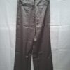 C&A wide leg broek zwart krijtstreep satijnlook hoge taille maat 36