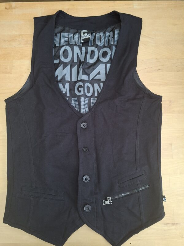 C We Do Not Obey Dresscodes gilet zwart 100% katoen maat L