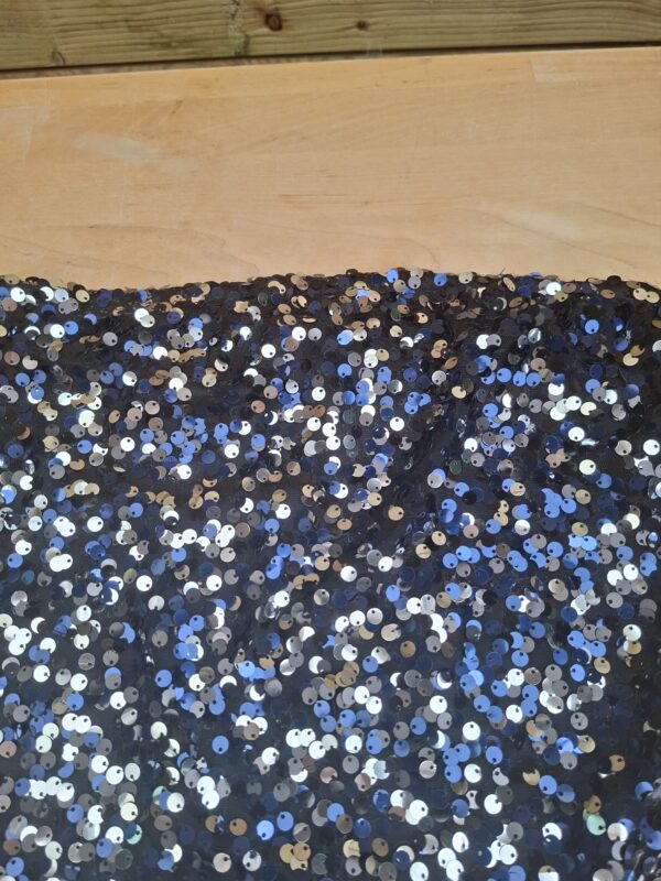 Vila Clothes strapless paillettenjurkje donkerblauw maat XS