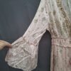 Anisa Spain boho jurk lichtroze/zalm paisley print gouden
