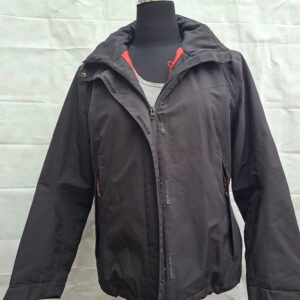 Schöffel dames outdoorjas zwart capuchon ritszakken maat XL