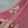 Giorgia roze ribgebreide one-shoulder jurk bindlinten S/M nieuw met label