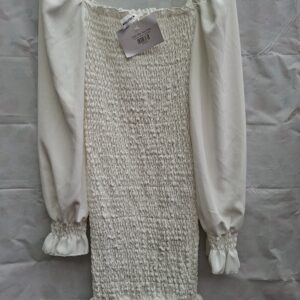 New Collection Dress Dany off-shoulder gesmockt pofmouwen