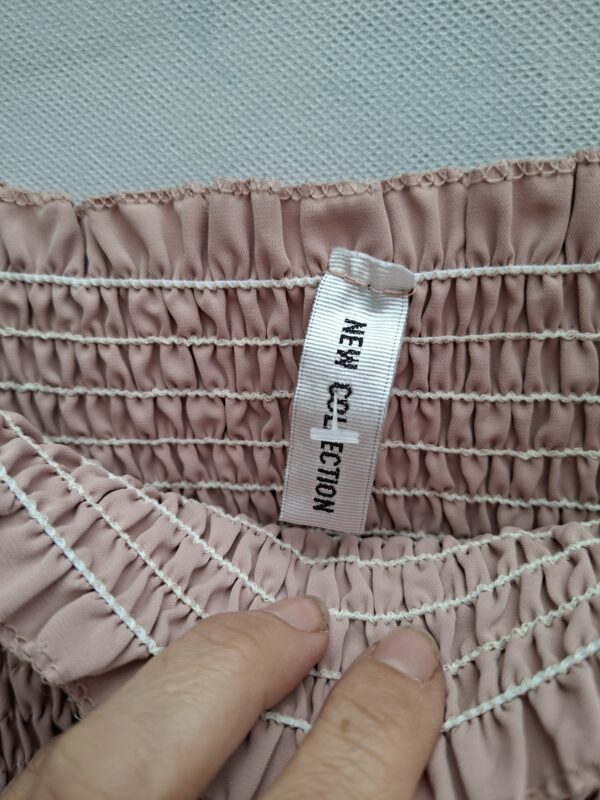 20260606_143342 New Collection gesmockt mini jurkje oud roze pofmouwen off shoulder