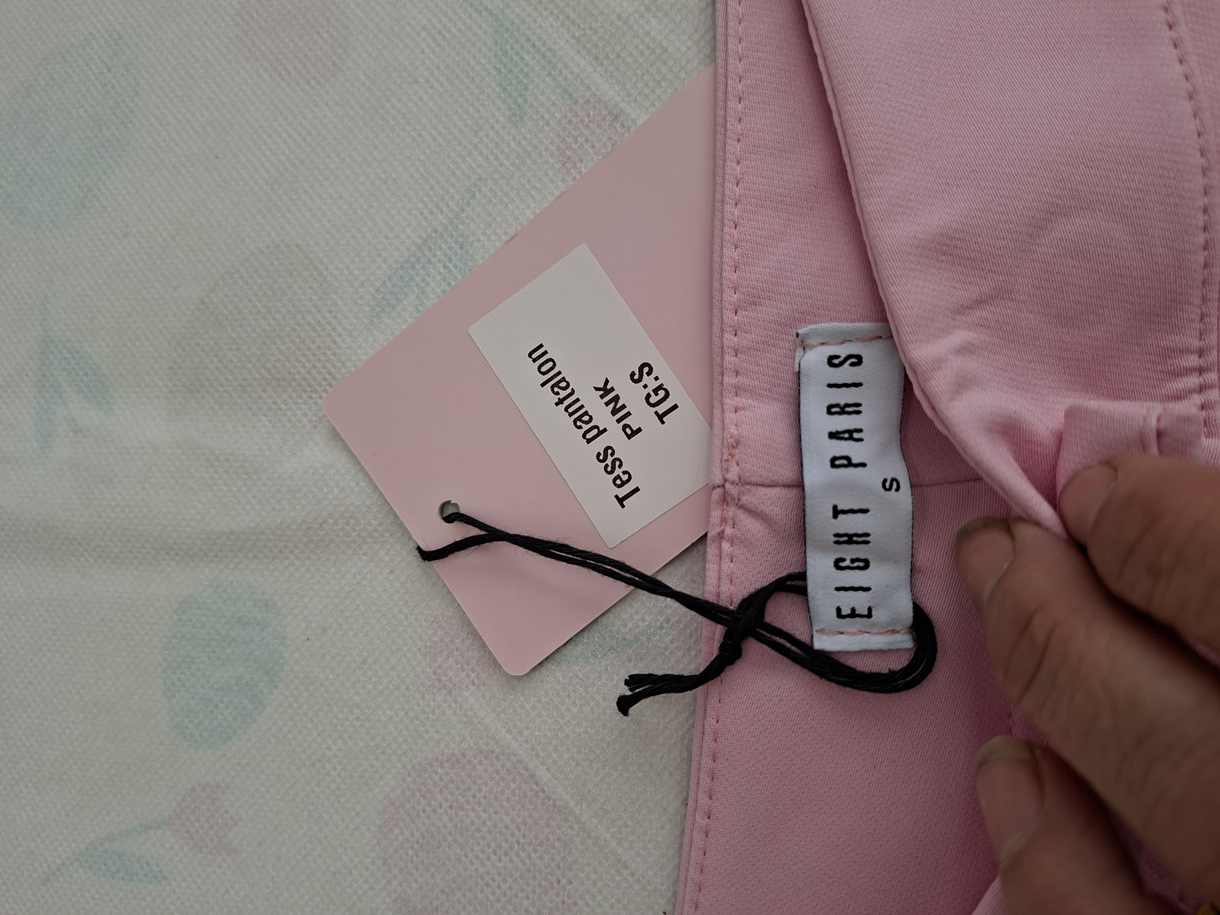 20260606_144026 Eight Paris Tess pantalon roze wide leg hoge taille maat S nieuw