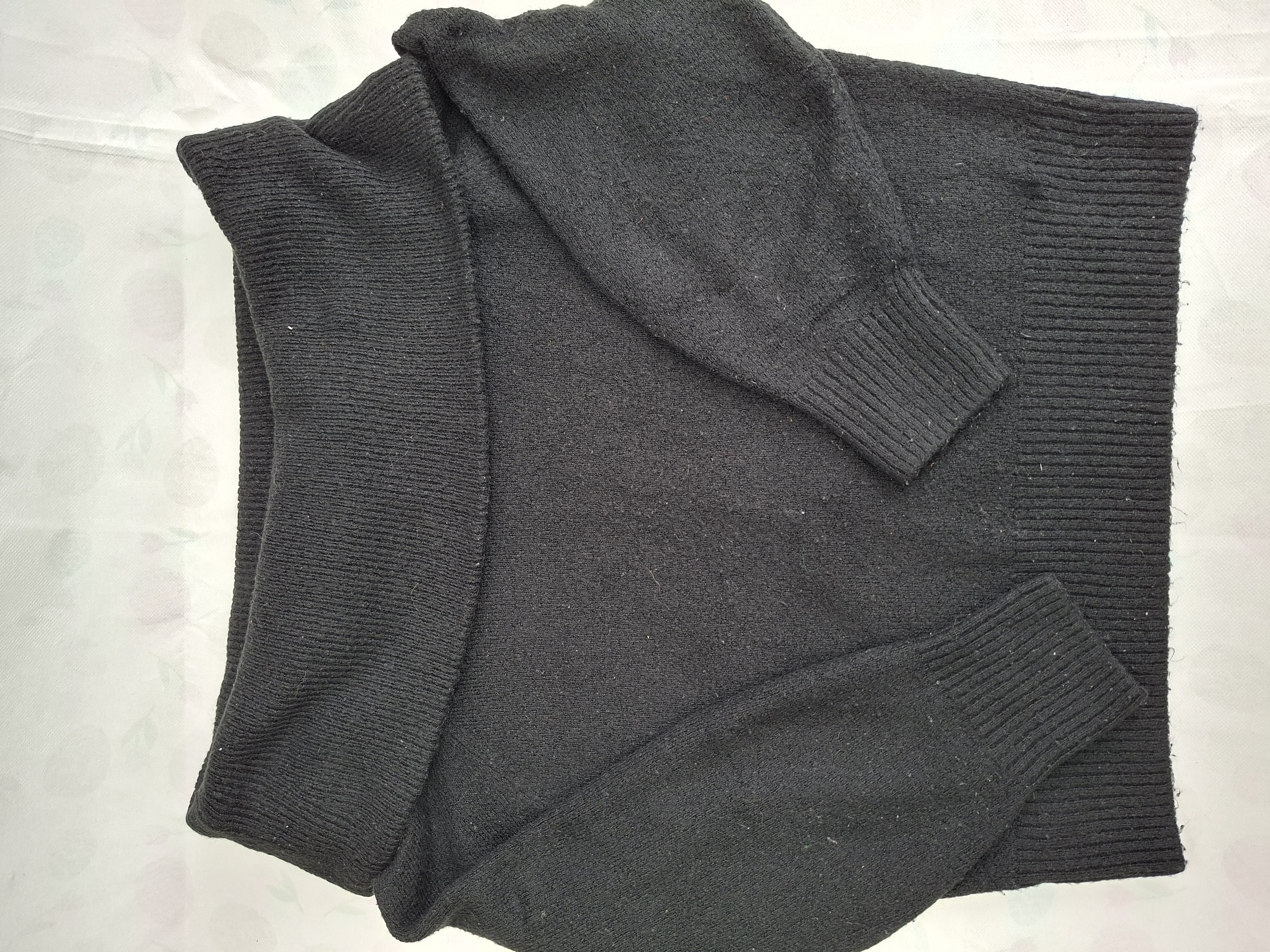 H&M zwarte off shoulder trui met col lange mouwen maat XS