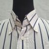 20260704_174246 McGregor Heren Overhemd Korte Mouw Wit Navy Gestreept Maat L